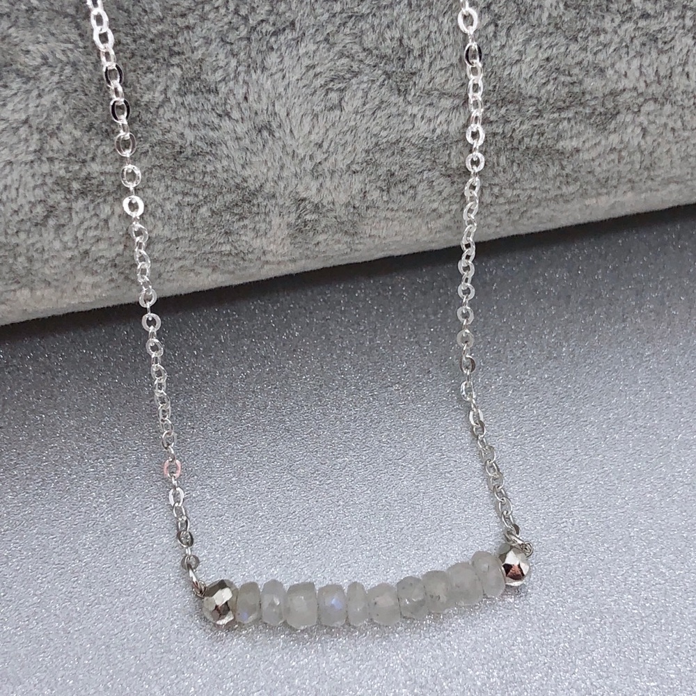 Silver Moonstone Necklace - Picture 3 of 3